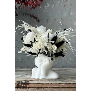 Soyut Kadın Figürü Dekoratif Minimal Vazo