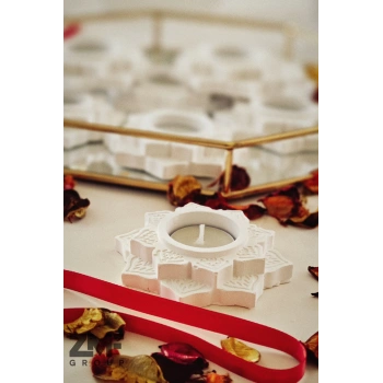 Yıldız Temalı Dekoratif Tealight Mumluk Söz, Nişan, Mevlid Hediyelik Mumluk (Adet Fiyatıdır)