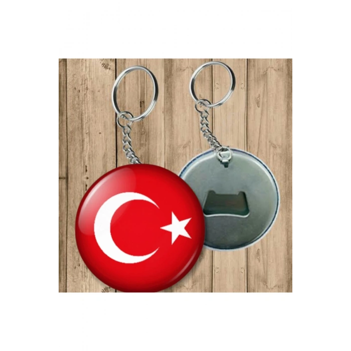 Türk Bayraklı Anahtarlık - Açacaklı Anahtarlık