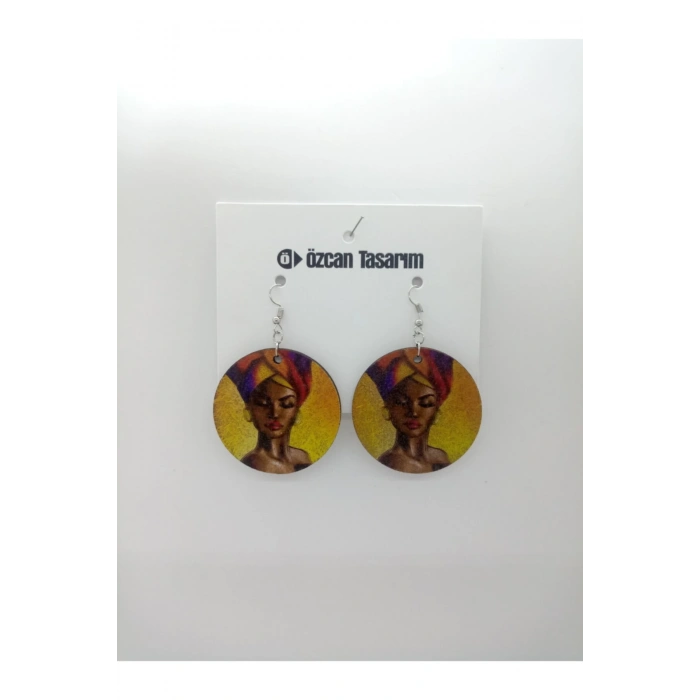 Baskılı Ahşap ?üpe - Zenci Kadın Modeli