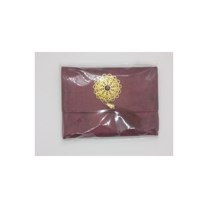 Lüks Çantalı Kadife Kaplı Yasin ( Bordo )