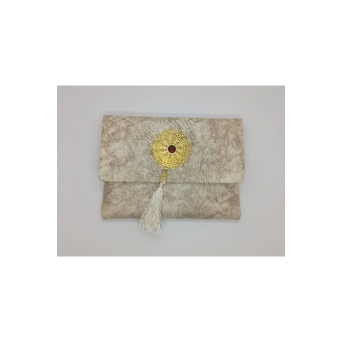 Lüks Çantalı Kadife Kaplı Yasin ( Krem )