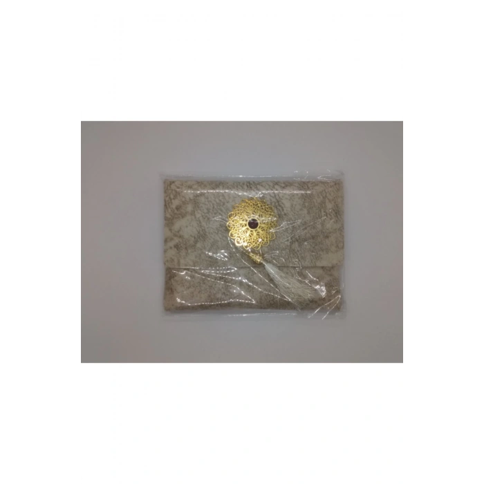 Lüks Çantalı Kadife Kaplı Yasin ( Krem )