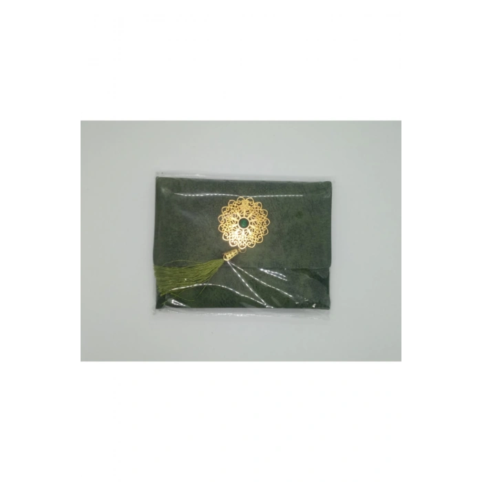 Lüks Çantalı Kadife Kaplı Yasin ( Yeşil )