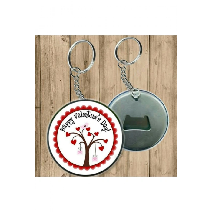 Happy Valentines Day! Anahtarlık - Açacaklı Anahtarlık