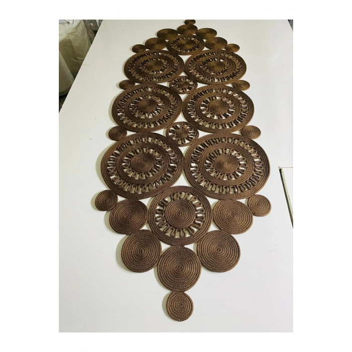 Oval Hasır Halı - Oval Jüt Halı - Oval Örme Hasır