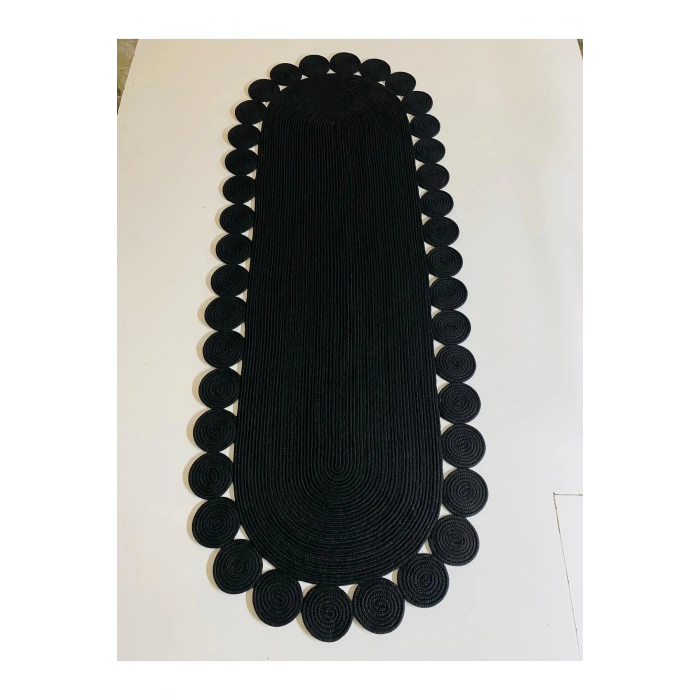 Oval Jüt Halı - Oval Hasır Halı - Şekilli Hasır Halı - Modern Jüt Halı