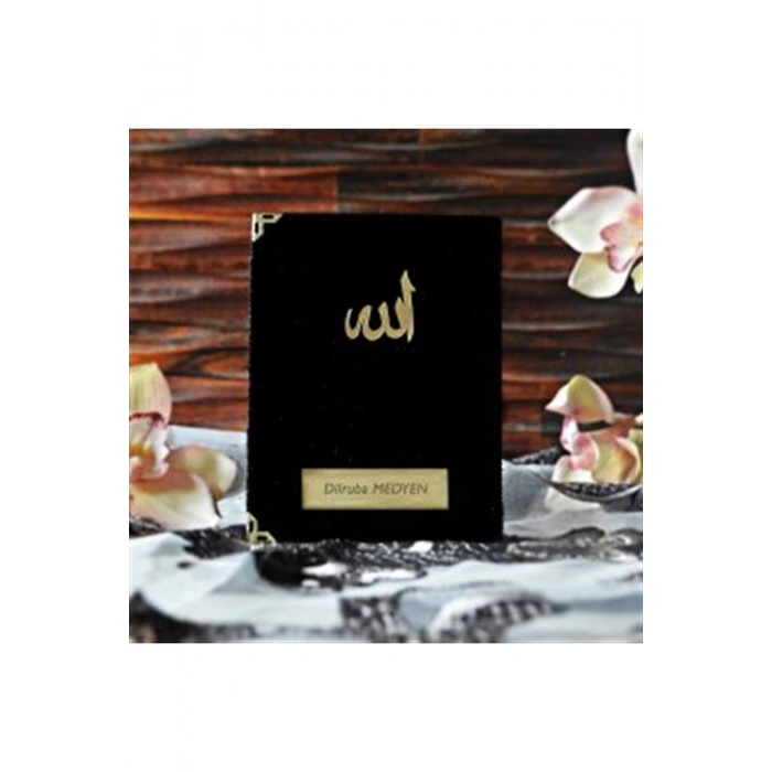 Çanta Boy 128 Sayfa Kadife Kaplı Yasin - Siyah Yasin Kitabı - Siyah Kadife Yasin - Sesli Yasin