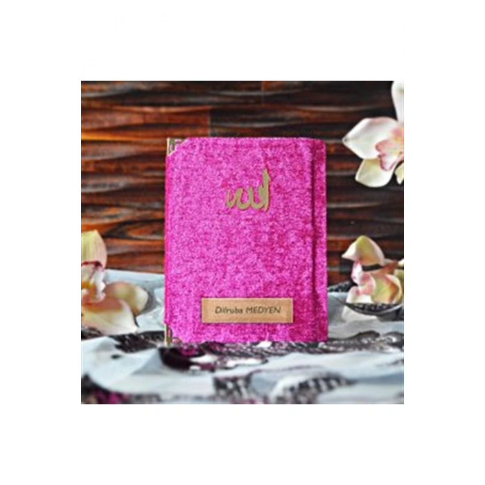 Çanta Boy 128 Sayfa Kadife Kaplı Yasin - Fuşya Yasin Kitabı - Fuşya Kadife Yasin - Sesli Yasin