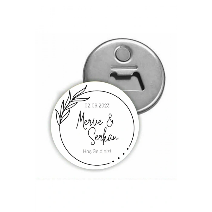 Kişiye Özel Açacaklı Düğün Magnet - Nişan Magnet - Söz Magnet ( 25 Adet )