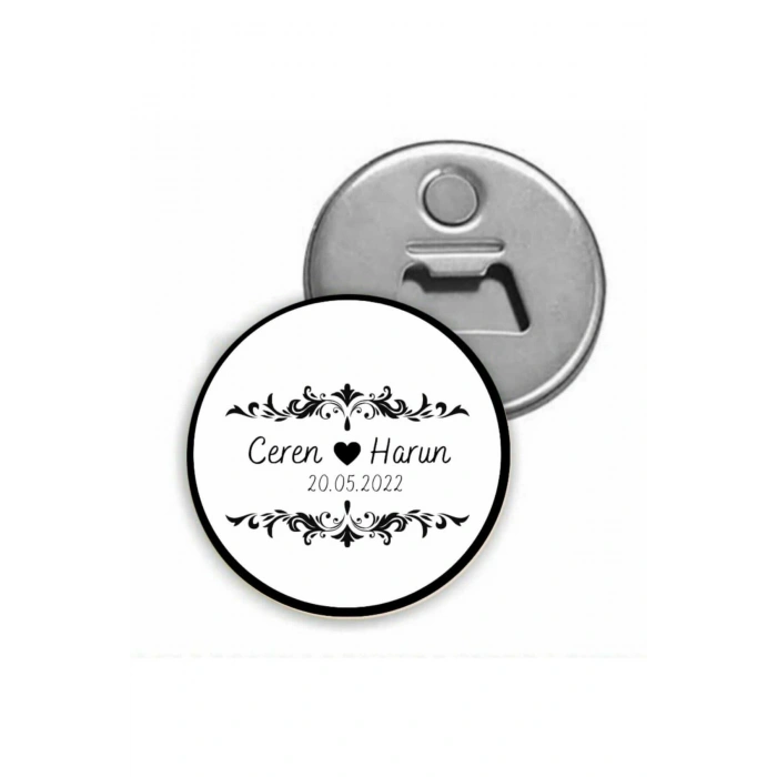 Kişiye Özel Açacaklı Düğün Magnet - Nişan Magnet - Söz Magnet ( 25 Adet )