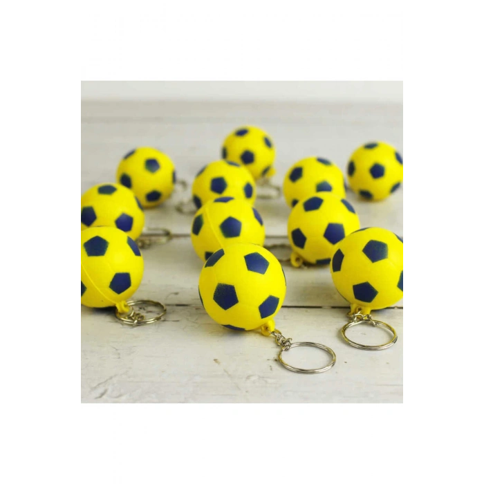 Sarı Lacivert Top Anahtarlık