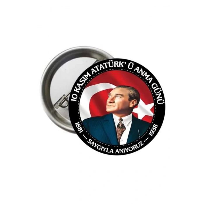 10 Kasım Rozeti - Atatürk Rozeti - Bayraklı Rozet