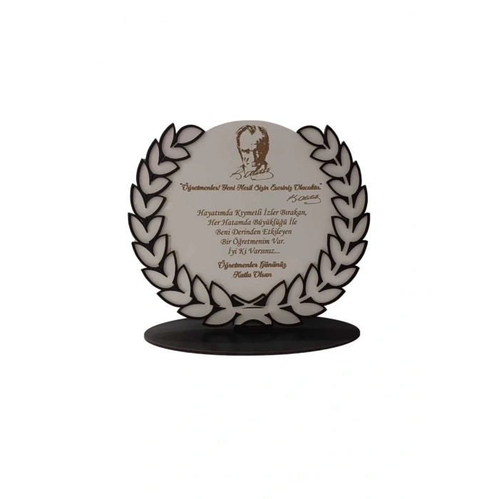 Öğretmenler Günü Hediyesi Ahşap Büyük Boy Plaket