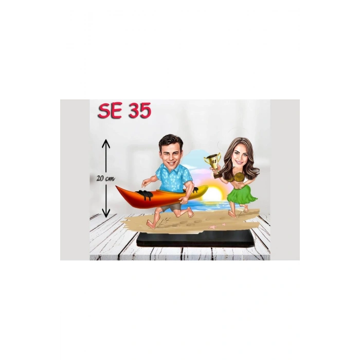 Kişiye Özel Ahşap Biblo - Pilaj Tasarım Biblo ( 3D Biblo )