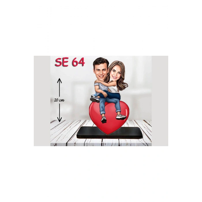 Kişiye Özel Ahşap Biblo - Sevgililer Günü Biblo ( 3D Biblo )