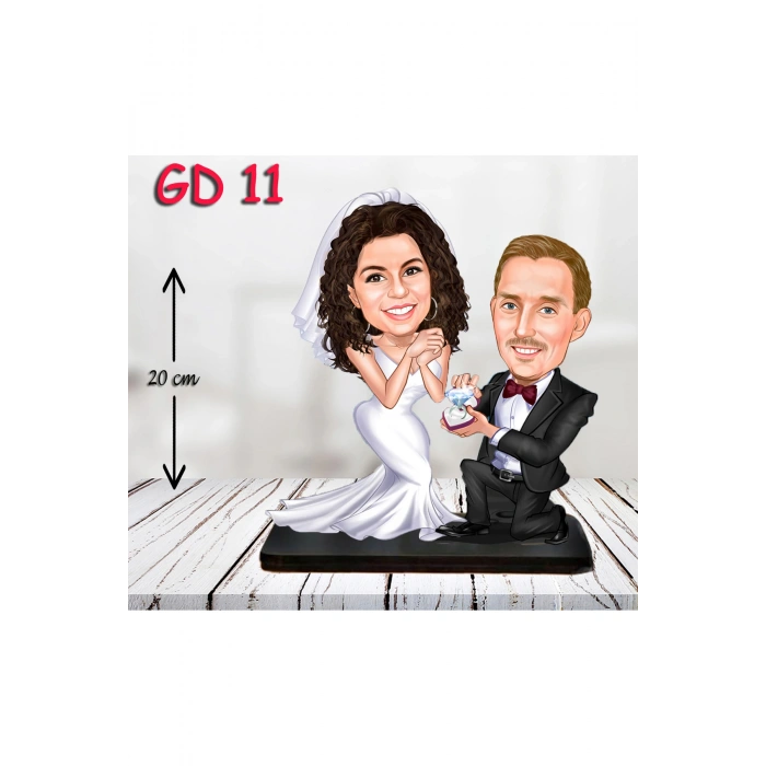 Kişiye Özel Ahşap Biblo - Düğün Biblo 2 ( 3D Biblo )