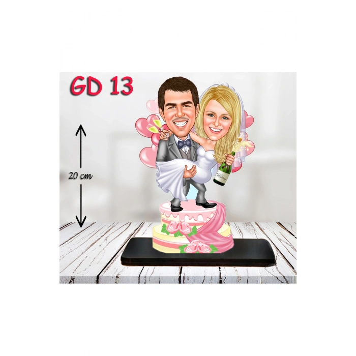 Kişiye Özel Ahşap Biblo - Düğün Biblo 4( 3D Biblo )