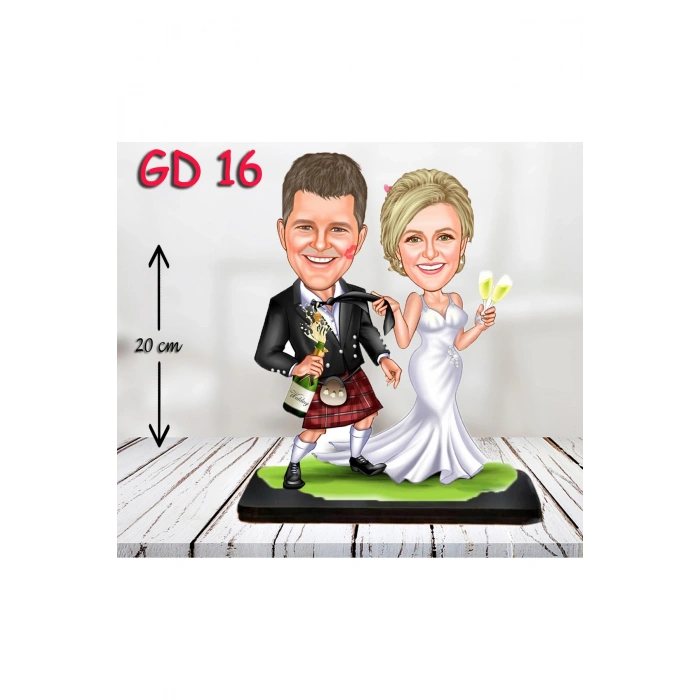 Kişiye Özel Ahşap Biblo - Düğün Biblo 7 ( 3D Biblo )