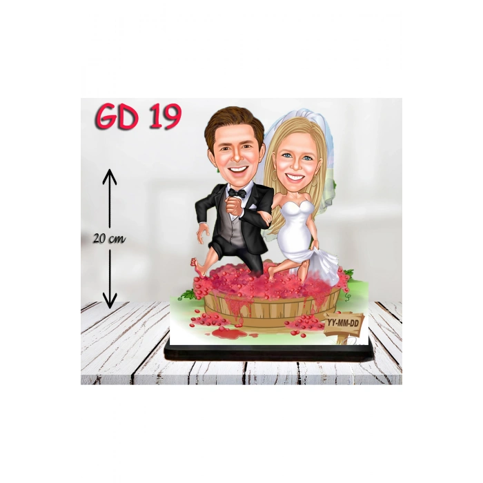 Kişiye Özel Ahşap Biblo - Düğün Biblo 10 ( 3D Biblo )