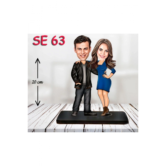 Kişiye Özel Ahşap Biblo - Tatilci Çift Biblosu 2