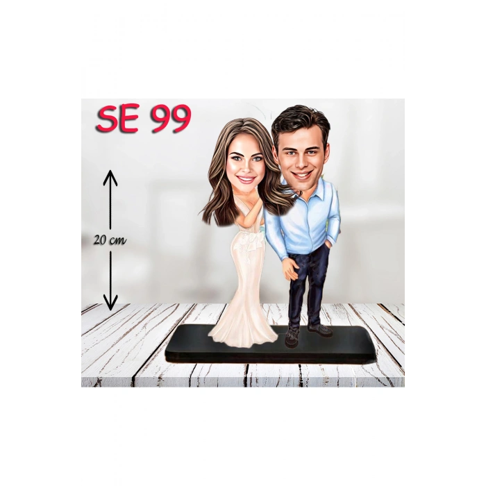 Kişiye Özel Ahşap Biblo - Sevgili Çift Biblosu 6