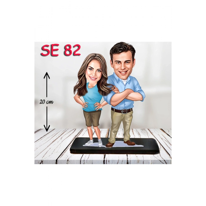 Kişiye Özel Ahşap Biblo - Sevgili Çift Biblosu 3