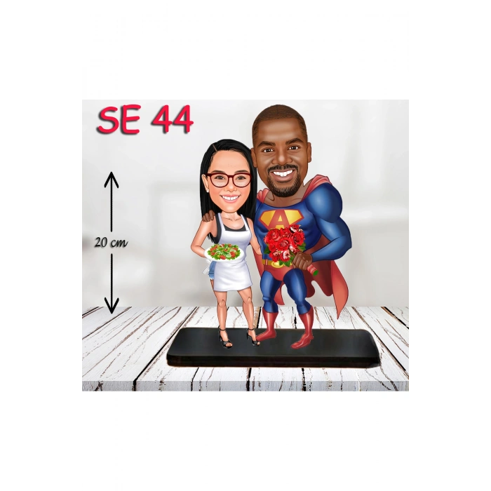 Kişiye Özel Ahşap Biblo - Kahraman Çift Biblosu 2