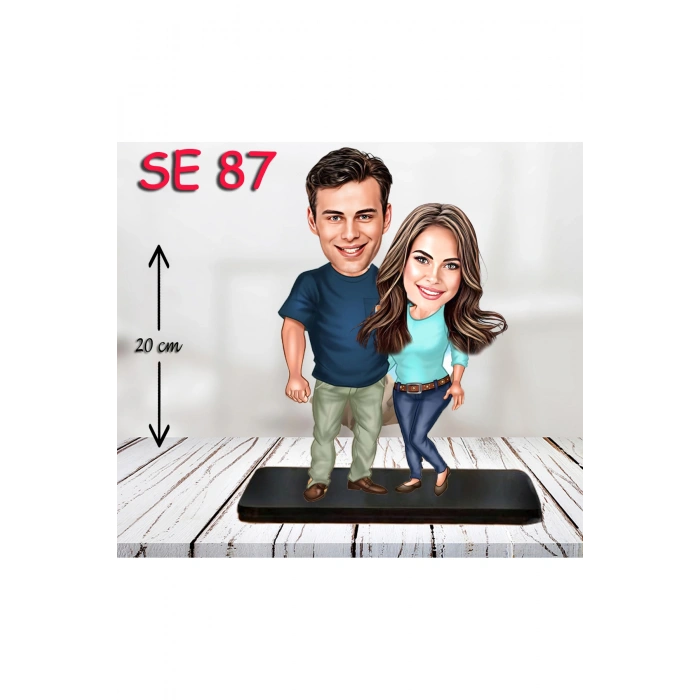 Kişiye Özel Ahşap Biblo - Sevgili Çift Biblosu 5