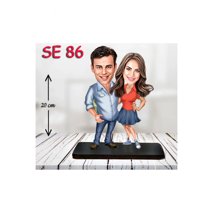 Kişiye Özel Ahşap Biblo - Sevgili Çift Biblosu 4