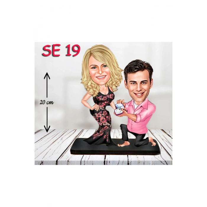 Kişiye Özel Ahşap Biblo - Evlenme Teklifi Biblosu 2