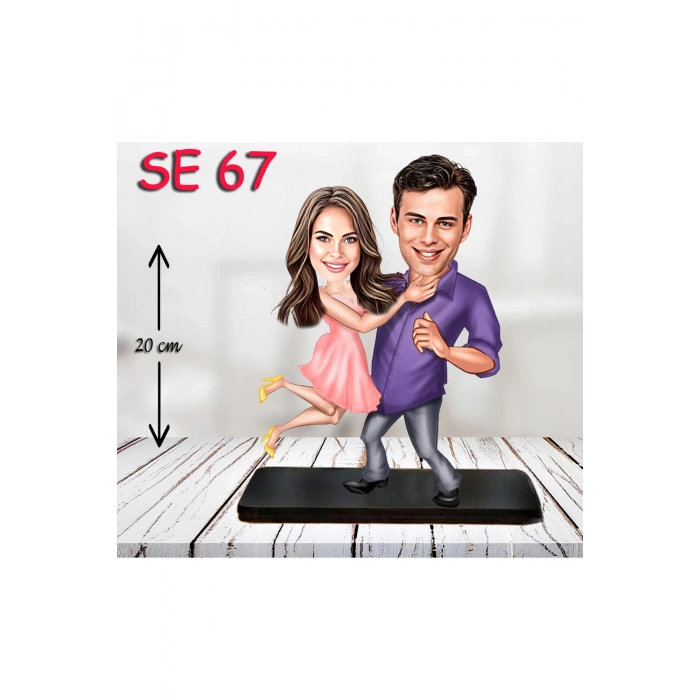 Kişiye Özel Ahşap Biblo - Aşçı Çift Biblosu