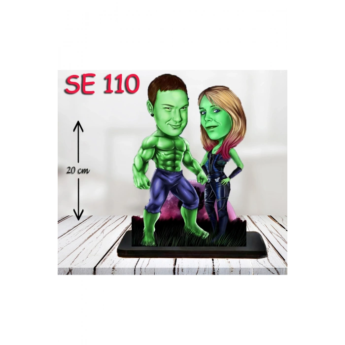 Kişiye Özel Ahşap Biblo - Kahraman Çift Biblosu 3