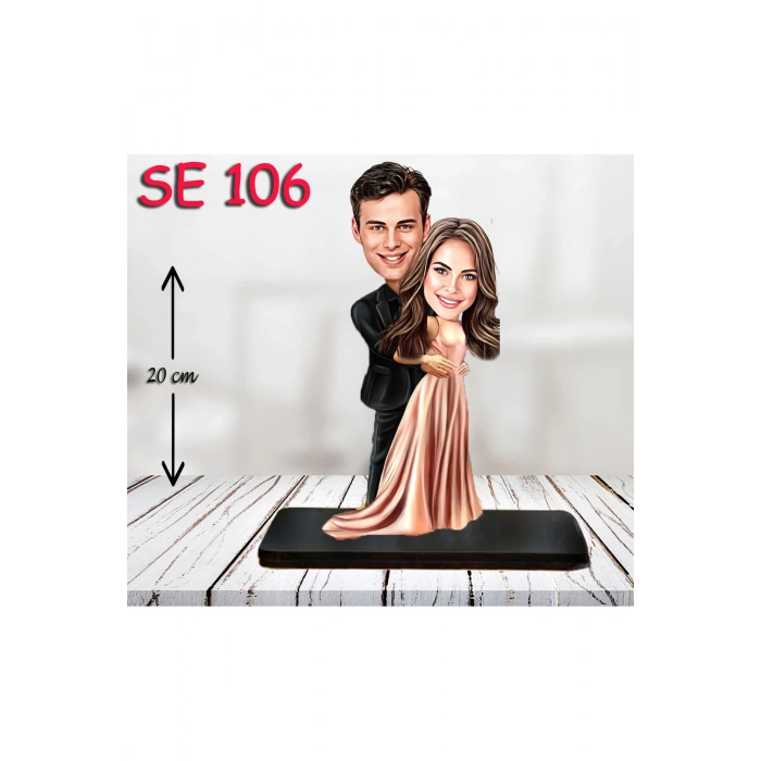 Kişiye Özel Ahşap Biblo -Evli Çift Biblosu