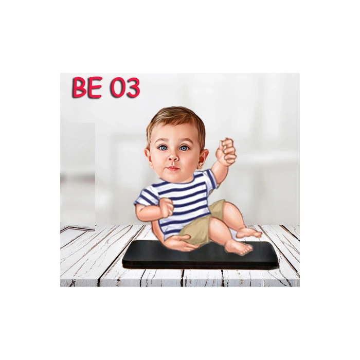 Kişiye Özel Ahşap Biblo - Bebek Karikatür Biblo - Bebek Biblo 3