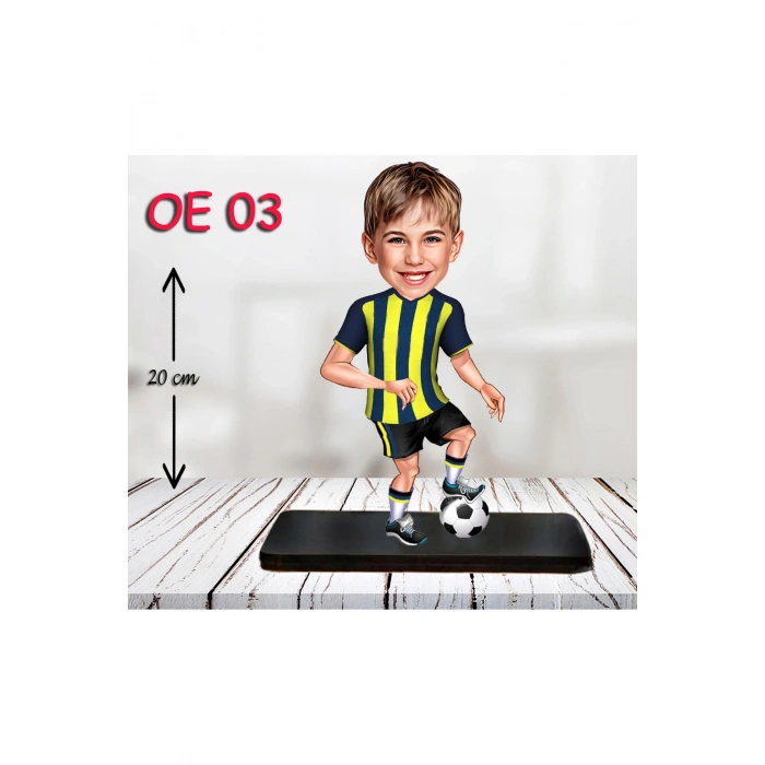 Kişiye Özel Ahşap Biblo - Erkek Çocuk Karikatür Biblo - Fanatik Biblo 2