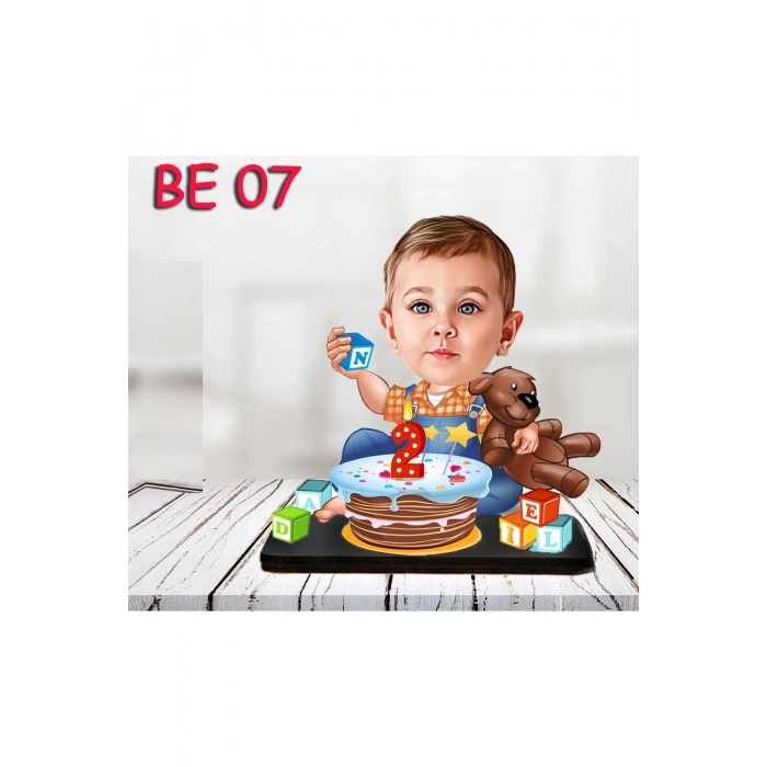 Kişiye Özel Ahşap Biblo - Bebek Karikatür Biblo - Bebek Biblo 7