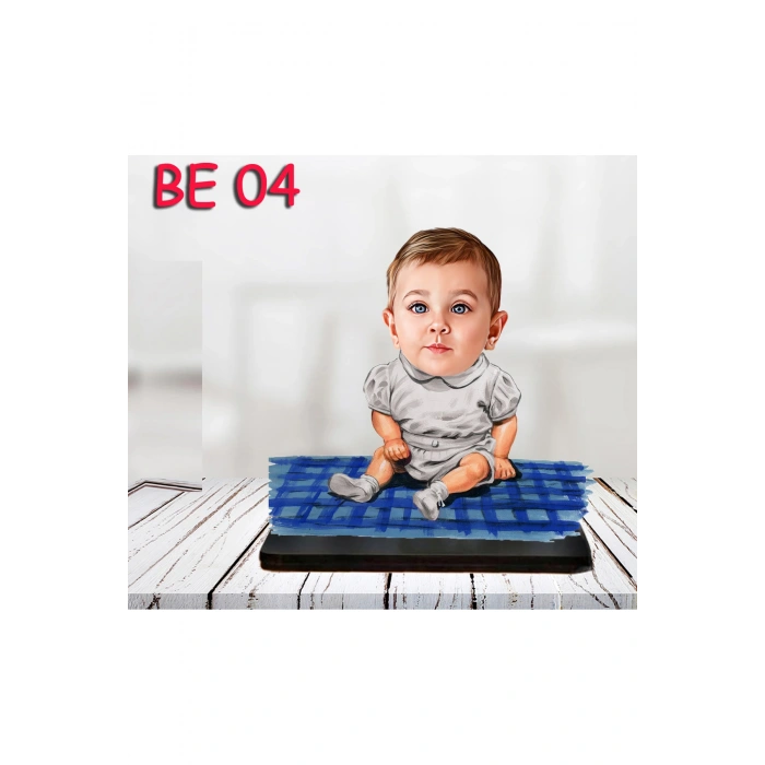 Kişiye Özel Ahşap Biblo - Bebek Karikatür Biblo - Bebek Biblo 4