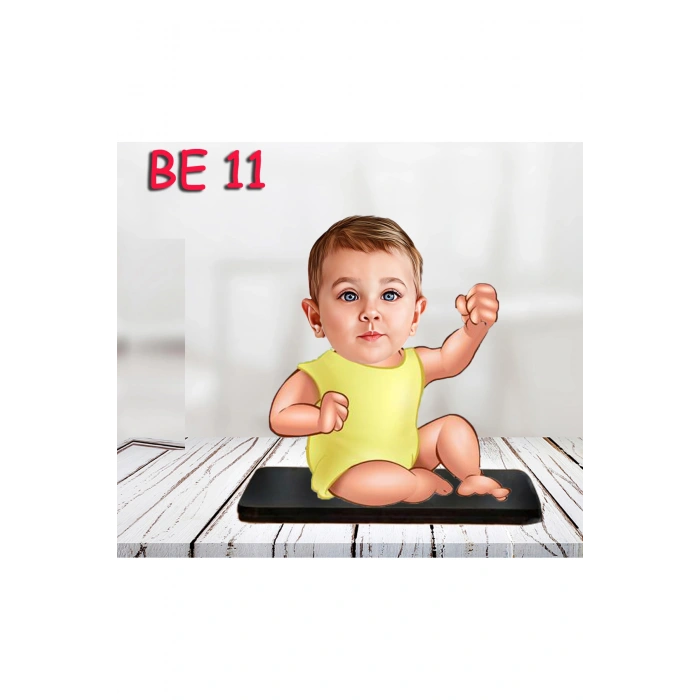 Kişiye Özel Ahşap Biblo - Bebek Karikatür Biblo - Bebek Biblo 11