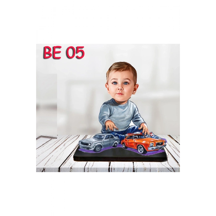 Kişiye Özel Ahşap Biblo - Bebek Karikatür Biblo - Bebek Biblo 5