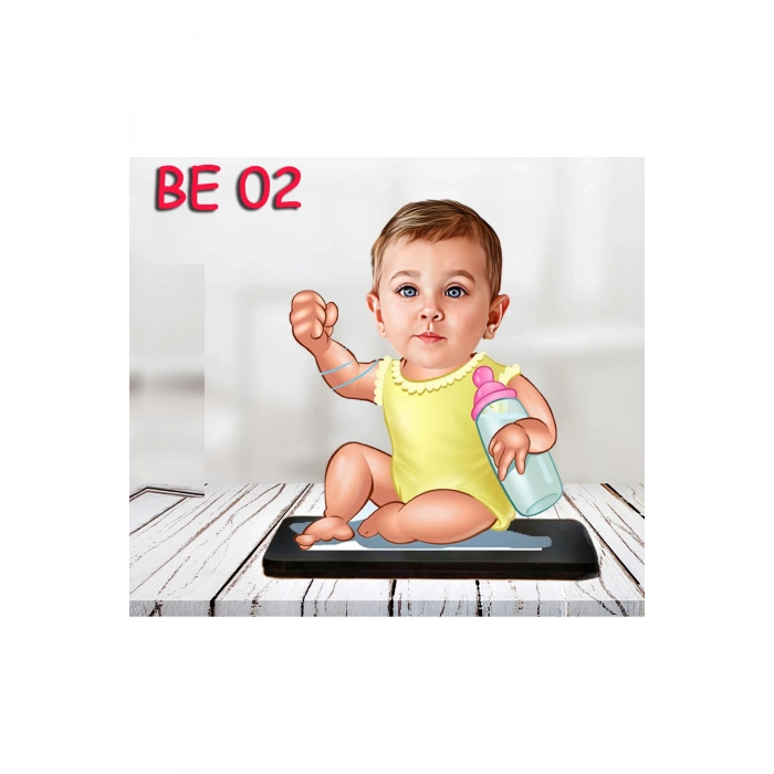 Kişiye Özel Ahşap Biblo - Bebek Karikatür Biblo - Bebek Biblo 2