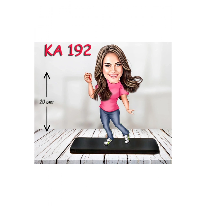 Kişiye Özel Ahşap Biblo - Kadın Karikatür Biblo - Kadın Biblo 41