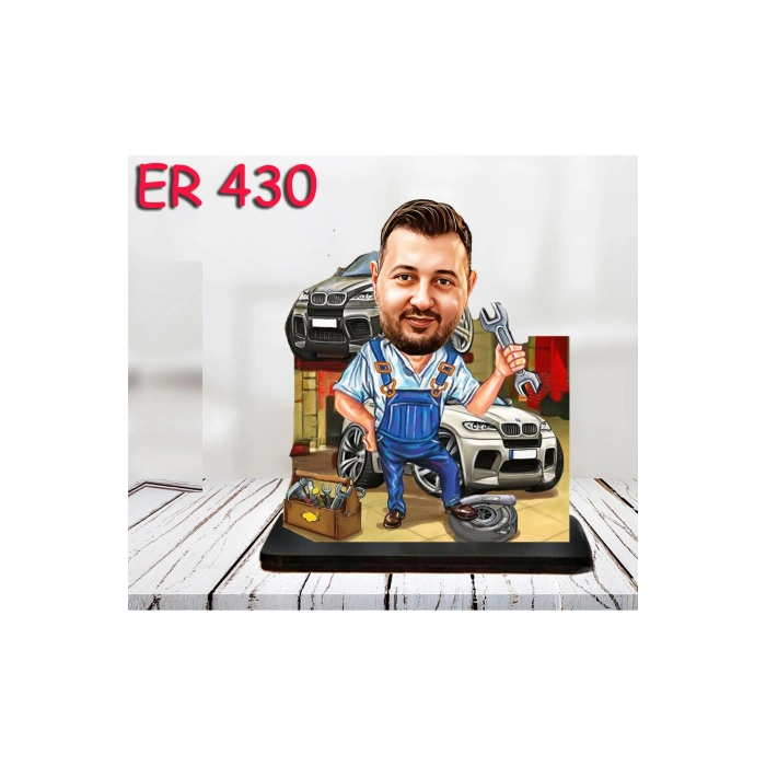 Kişiye Özel Ahşap Biblo - Erkek Meslek Karikatür Biblo 70