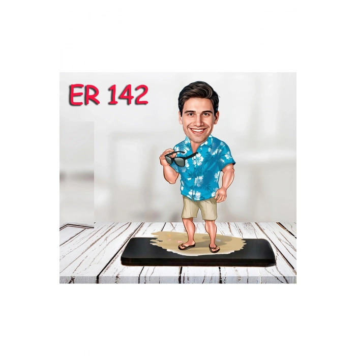 Kişiye Özel Ahşap Biblo - Erkek Karikatür Biblo - Erkek Biblo 7