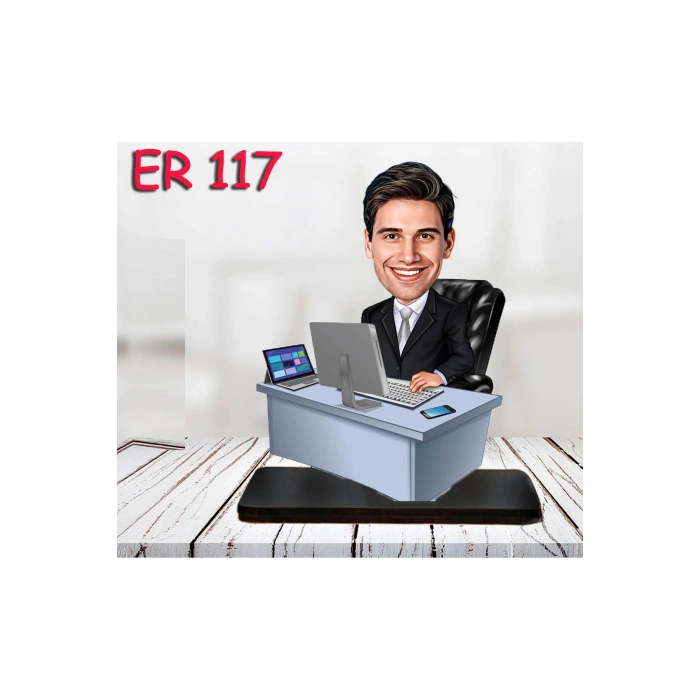 Kişiye Özel Ahşap Biblo - Masa Başı Karikatür Biblo - Erkek Biblo 27