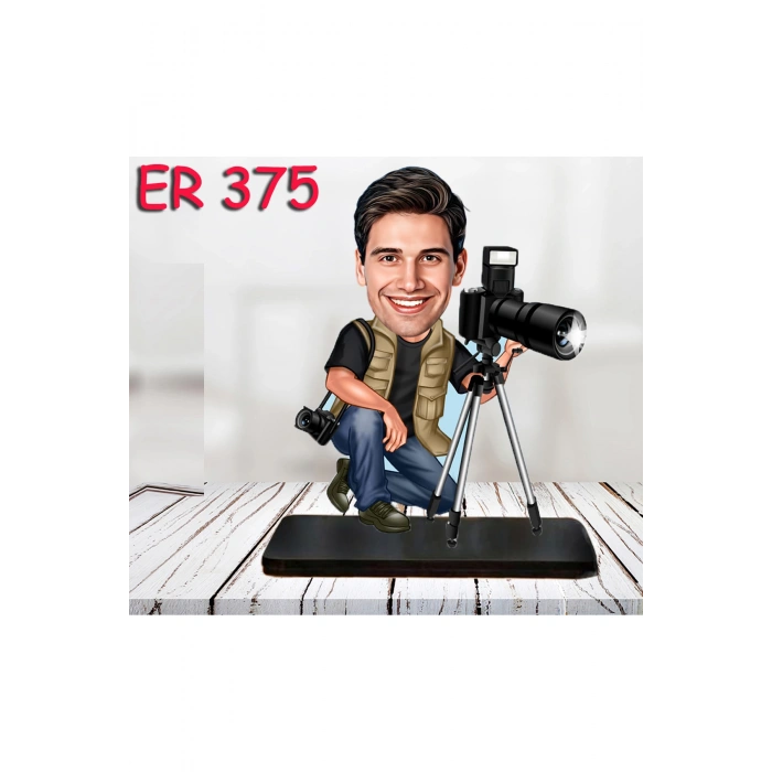 Kişiye Özel Ahşap Biblo - Erkek Meslek Karikatür Biblo 15