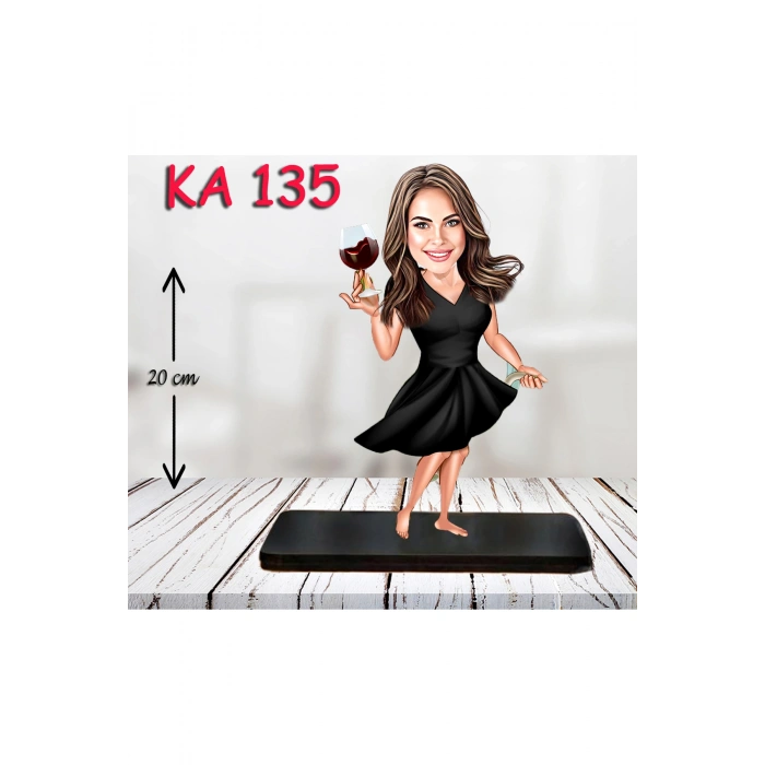 Kişiye Özel Ahşap Biblo - Kadın Karikatür Biblo - Kadın Biblo 24