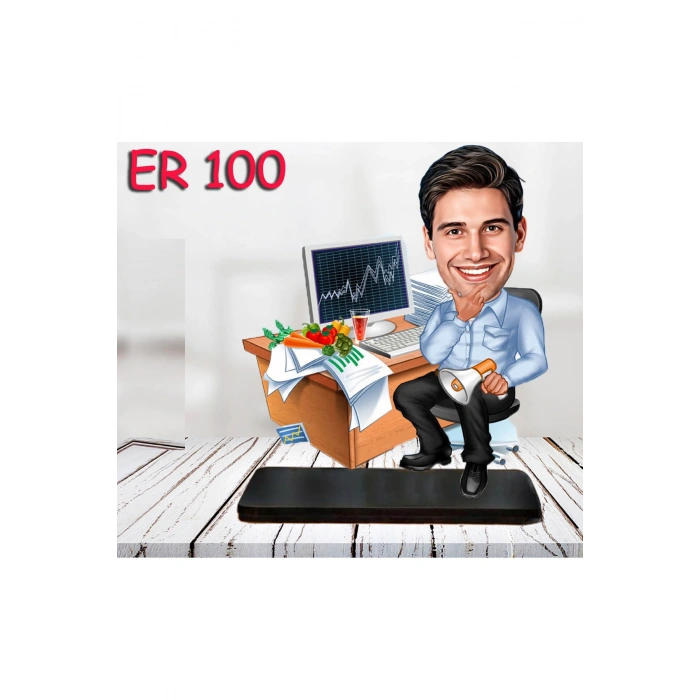 Kişiye Özel Ahşap Biblo - Masa Başı Karikatür Biblo - Erkek Biblo 10