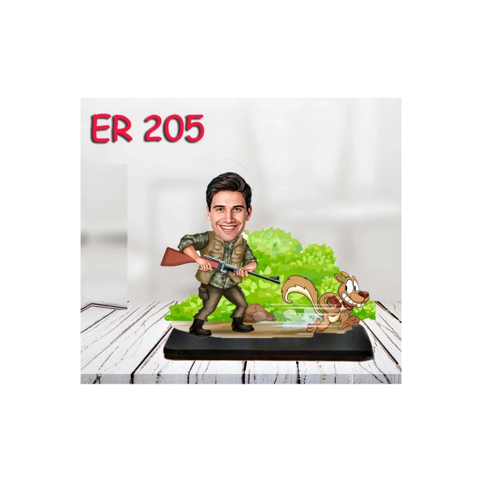 Kişiye Özel Ahşap Biblo - Kahraman Erkek Karikatür Biblo 10