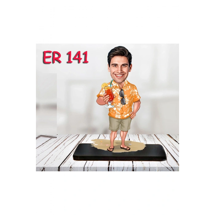 Kişiye Özel Ahşap Biblo - Erkek Karikatür Biblo - Erkek Biblo 6